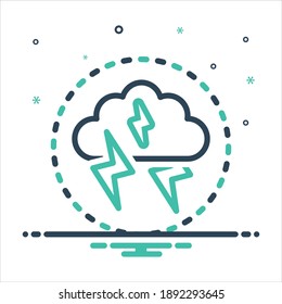 Icono de mezcla de colores vectorial para tormenta