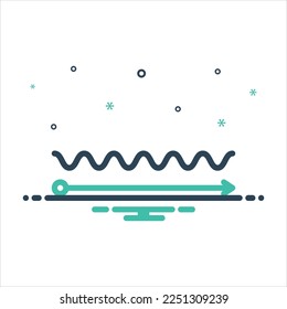 Vector colorful mix icon for straight