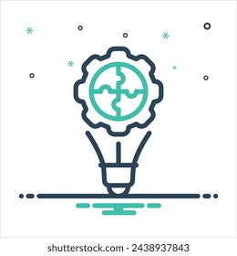 Vector colorful mix icon for strategy