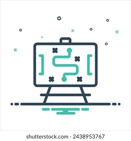 Icono de mezcla colorida vectorial para estrategia