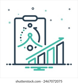 Vector colorful mix icon for strategy