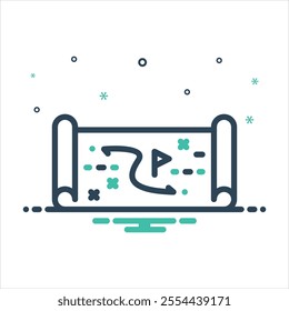 Vector colorful mix icon for strategy