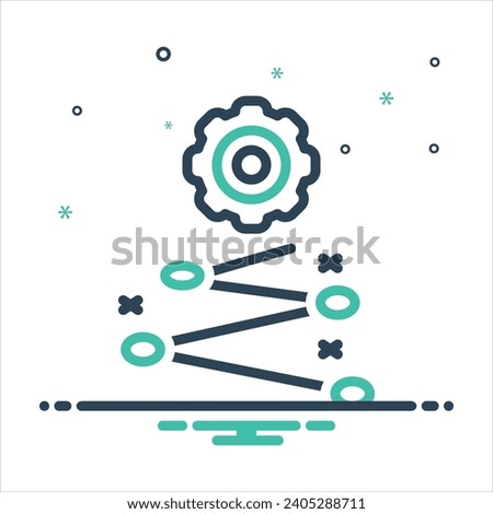 Vector colorful mix icon for strategy