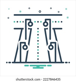 Vector colorful mix icon for streets