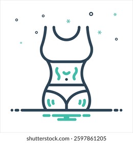 Vector colorful mix icon for stretch marks