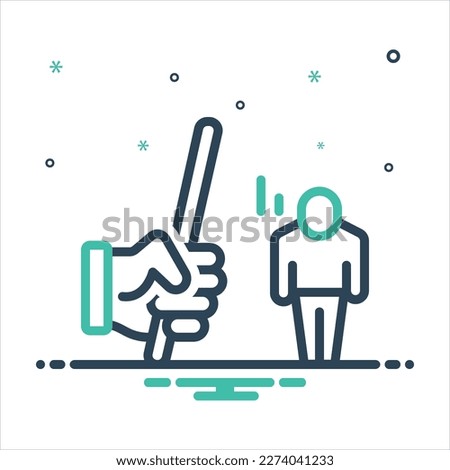 Vector colorful mix icon for strictly