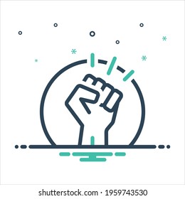 Vector colorful mix icon for strongly