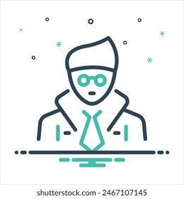 Icono de mezcla colorida de Vector para estudiante