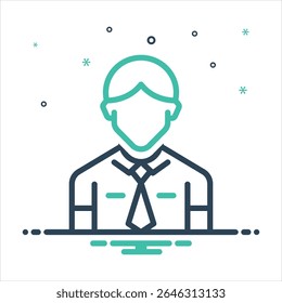 Vector colorful mix icon for student