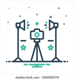 Vector colorful mix icon for studio