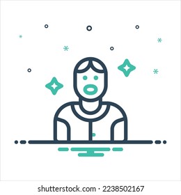 Vector colorful mix icon for stunning