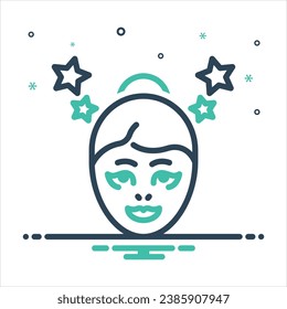 Vektorbunter Mix-Icon für beeindruckende