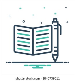 Vector colorful mix icon for subject