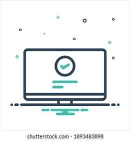 Vector colorful mix icon for submitted