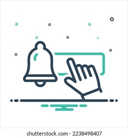 Vector colorful mix icon for subscribe