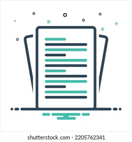 Vector colorful mix icon for subsequently