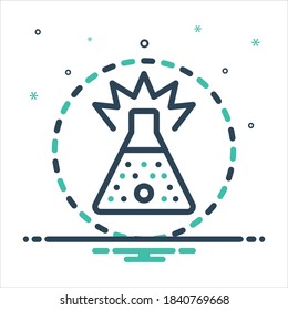 Icono de mezcla de colores vectorial para la sustancia