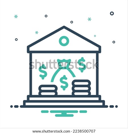 Vector colorful mix icon for substantially