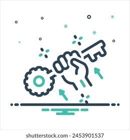 Vector colorful mix icon for successful