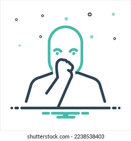 Vector colorful mix icon for sucking