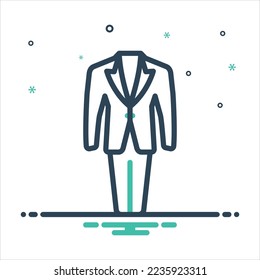 Vector colorful mix icon for suits