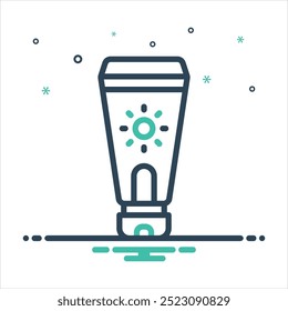 Icono colorido de la mezcla del Vector para el protector solar