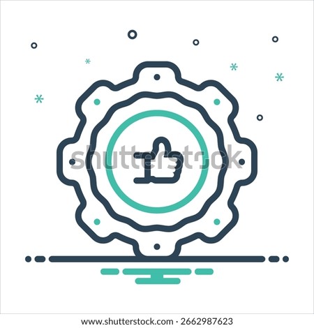 Vector colorful mix icon for superb service