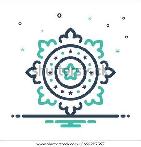 Vector colorful mix icon for superior quality