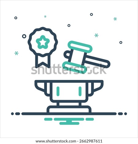 Vector colorful mix icon for superior craftsmanship