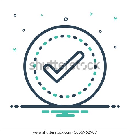 Vector colorful mix icon for sure