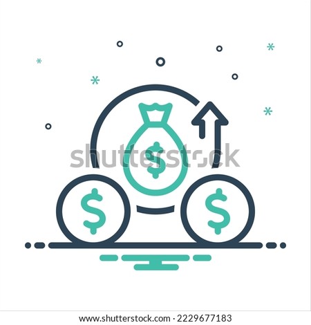Vector colorful mix icon for surplus