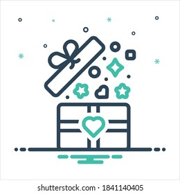 Vector colorful mix icon for surprised