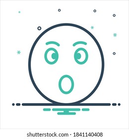 Vector colorful mix icon for surprised