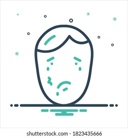 Vector colorful mix icon for suspect