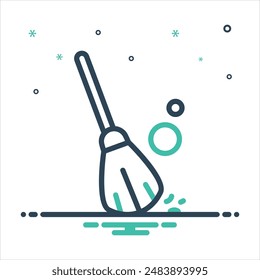 Vector colorful mix icon for sweep