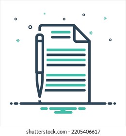 Vector colorful mix icon for synopsis 