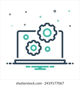 Vector colorful mix icon for system
