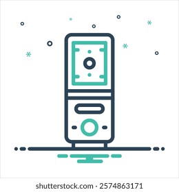 Vector colorful mix icon for system unit