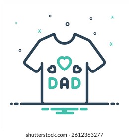 Vector colorful mix icon for t shirt