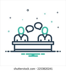 Vector colorful mix icon for talked