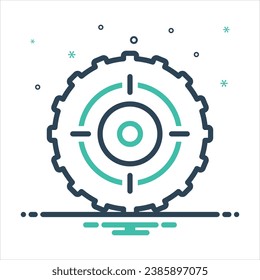 Vector colorful mix icon for target