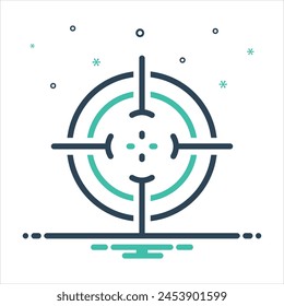 Vector colorful mix icon for target