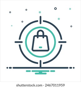 Vector colorful mix icon for target