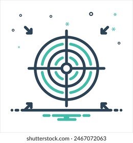 Vector colorful mix icon for target