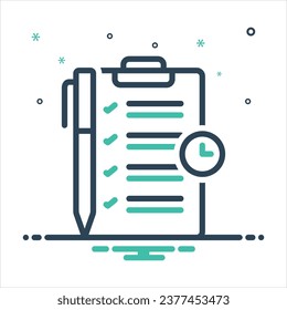 Vector colorful mix icon for task