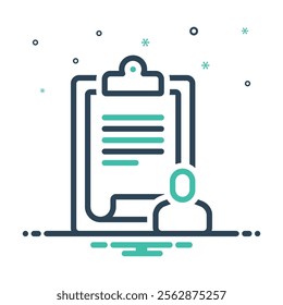 Vector colorful mix icon for task