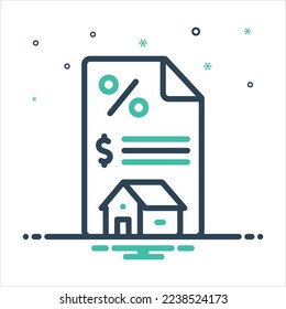 Vector colorful mix icon for tax