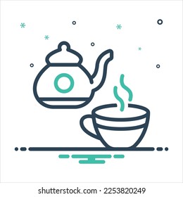 Vector colorful mix icon for tea