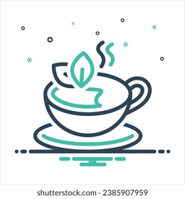 Vector colorful mix icon for tea