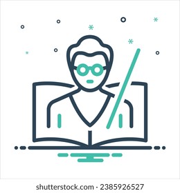 Vector colorful mix icon for teacher